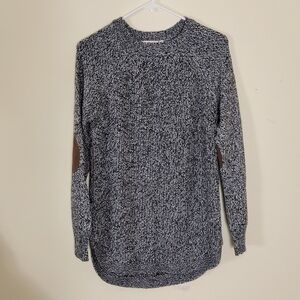 RD Style Suede Elbow Patch Sweater Size S